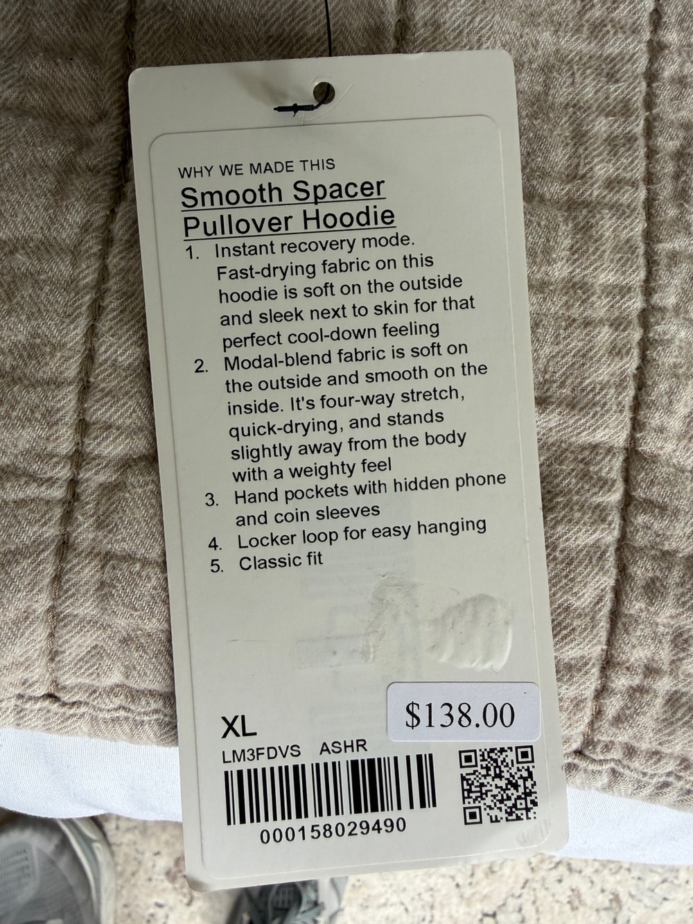 Lululemon Smooth Spacer Pullover Hoodie Mens XL Retail $138 - Picture 3 of 3